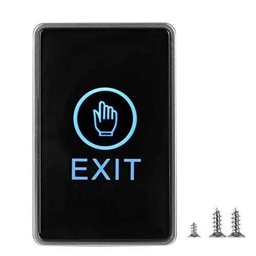 Produktbild: Akozon Türausgangsfreigabe Touch-Sensor-Panel-Licht Touch-Ausgangsknopfschalter 12V Sicherheit für Zugangskontrollsysteme, Eingangs- und Ausgangsschalter, Selbst-Reset, 500.000 Alterungstests
