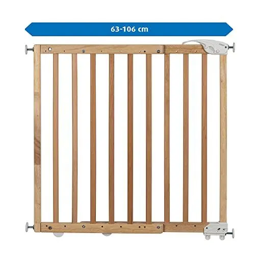 Produktbild: reer Türgitter und Treppenschutzgitter, Baukasten zum Selbstbauen, zum Klemmen oder Schrauben, ausziehbar 63-106 cm, Natur
