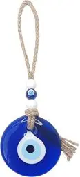 Produktbild: Türkisches blaues Auge Evil Eye Amulett Wandbehang 5 cm Evil Eye Ornament Amulett Dekoration Wohnkultur Schutz Segen Charm Geschenk Glasperlen Home Anhänger Günstiger Talisman (5 cm)
