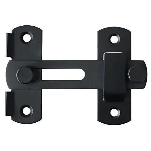 Produktbild: SAYAYO Türriegel Edelstahl Riegelschloss Klein Schiebetür Schloss Türschloss Flip Latch mit Fester Schraube, Torriegel Schwarz für Tor, Fenster, Schlafzimmer