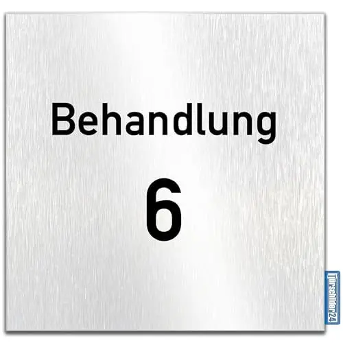 Produktbild: Türschilder24 Aluminium Dibond Schild - Türschild • 120 x 120 x 3 mm • Behandlung • 100% Made in Germany (Behandlung 6)