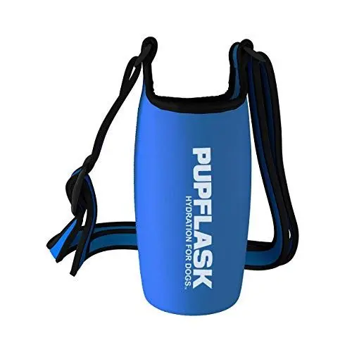 Produktbild: Tuff Pupper PupFlask Isolierter Neopren-Wasserflaschenhalter mit breitem, verstellbarem Schultergurt, ideal für Reisen, Spazierengehen, Wandern