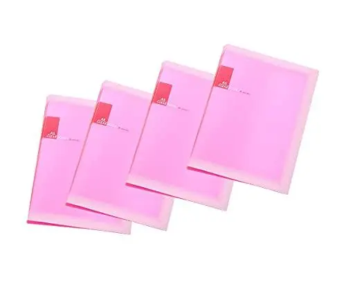 Produktbild: TUKA-i-AKUT (4x) Sichtbuch PP A5 insgesamt 160 Klarsichthüllen für 320 Blatt (je Buch 40 Klarsichthüllen), Transparente Hülle, Solid Präsentationsordner aus PP, 4er Set in Pink, TKD8032-pink-4x