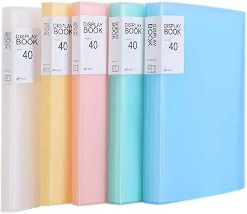Produktbild: TUKA-i-AKUT (5x) Sichtbuch PP A3 insgesamt 200 Klarsichthüllen für 400 Blatt (je Buch 40 Klarsichthüllen), Transparente Hülle, Solid Präsentationsordner aus PP, 5er Set in 5 Farben, TKD8039-5x