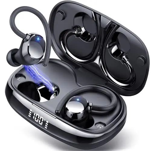 Produktbild: Tukio Bluetooth Kopfhörer Sport, Kopfhörer Kabellos Bluetooth, 80Std In-Ear 20250114-11 Schwarz
