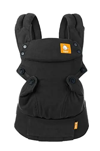 Produktbild: Tula Hemp Explore Classic Babytrage weich aus Bio Baumwolle und Hanf für Neugeborene ab Geburt (3,2 - 20,4 kg), 3-in-1 Babytragetasche ergonomisch, Obsidian