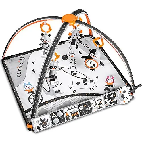 Produktbild: tumama Baby-Spielmatten für den Boden von Geburt an, Aktivitäts-Fitness-Spielmatte, Spielzeug mit hängendem, weichem Lernteppich, Spielzeug für Babys, Jungen und Mädchen