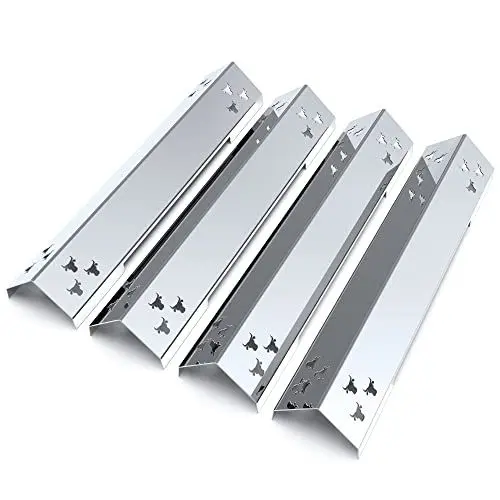 Produktbild: tuning-art GA12 Gasgrill Brennerabdeckung Edelstahl kompatibel mit Rösle Videro G4, G4-S, G4-S Nero, Vario+ und Sansibar Serie | Brennerschutz | Passgenau, Farbe:4er Set Chrom Bulle