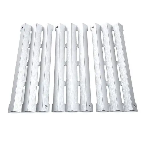 Produktbild: tuning-art GA19 Gasgrill Brennerabdeckung Edelstahl kompatibel mit Napoleon LE3 LE485 | LE1 LE485 | Brennerschutz | Passgenau, Farbe:3er Set Matt Bulle