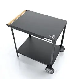 Produktbild: tuning-art GWB Grillwagen | Grilltisch | Beistelltisch | Outdoor | BBQ Servierwagen | 50 x 72 cm, Farbe:Bulle Schwarz
