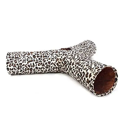 Produktbild: Tunnel für Katzen Katzentunnel Leopardenmuster Crinkly 3 Wege Pet Tunnel Kätzchen Spielen Spielzeug Faltbare Kaninchen Spielzeug Katzenspielzeug Produkte Für Spaß @ A