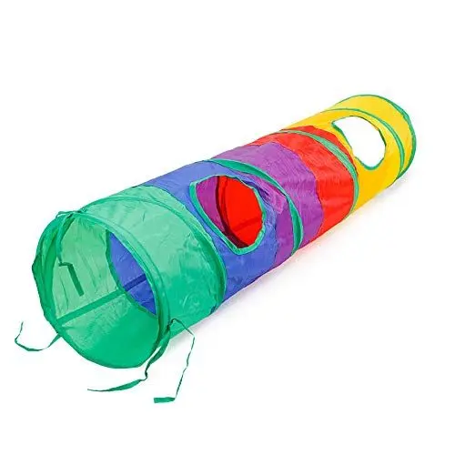 Produktbild: Tunnel für Katzen Lustige pet Tunnel cat Spielen rainbown Tunnel Brown Faltbare 2 löcher cat Tunnel kätzchen Spielzeug groß Spielzeug Kaninchen Tunnel cat cave