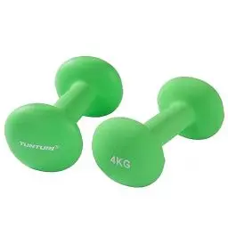 Produktbild: Tunturi 2er Set Kurzhantelset, Fitnessset, 4 kg, Bunte Kurzhanteln mit Neoptren