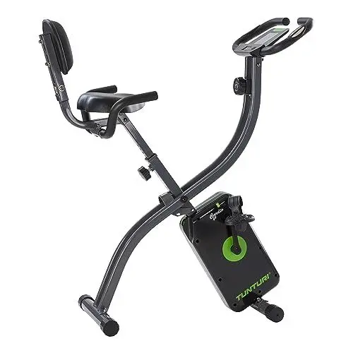 Produktbild: Tunturi Cardio Fit B25 X Bike Heimtrainer Fahrrad klappbar/Fitnessfahrrad/Hometrainer Fahrrad Trainer mit Rückenlehne +Tablethalterung und LCD-Bildschirmanzeige - Schwarz