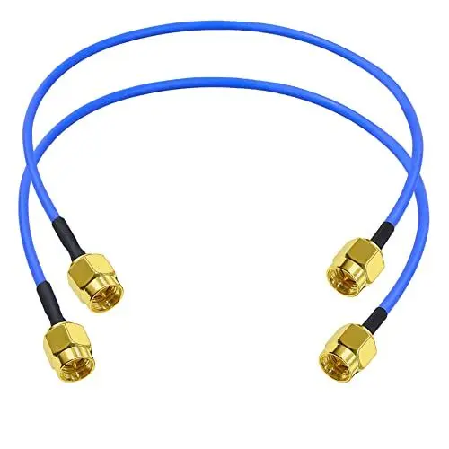 Produktbild: TUOLNK 2er-Pack SMA-Stecker auf SMA-Stecker Koaxialkabel RG402 verlustarmes SMA-Verlängerungskabel SMA-HF-Koax-Pigtail-Kabel 1,64 Fuß (50 cm)