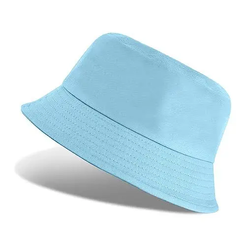 Produktbild: Tuopuda Fischerhüte Bucket Hat Unisex Sonnenhut Baumwolle Buckethut Faltbar Fischerhut Anglerhut Sommer 56-58cm, Blau-B