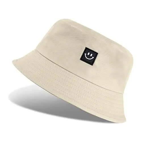 Produktbild: Tuopuda Fischerhüte Herren Damen, Anglerhut Baumwolle, Bucket Hat Faltbar, Sommerhut Outdoor, Kappen Cap Freizeithut zum Wandern Camping Reisen Angeln 56-58cm, Beige
