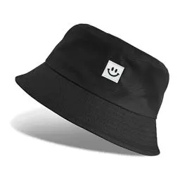 Produktbild: Tuopuda Fischerhüte Herren Damen, Anglerhut Baumwolle, Bucket Hat Faltbar, Sommerhut Outdoor, Kappen Cap Freizeithut zum Wandern Camping Reisen Angeln 56-58cm, Schwarz
