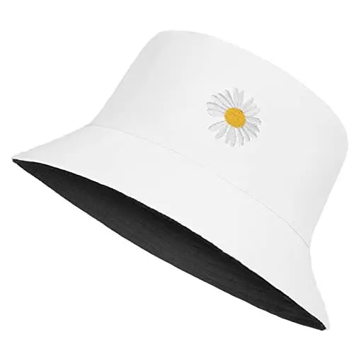 Produktbild: Tuopuda Fischerhüte Herren Damen, Anglerhut Baumwolle, Bucket Hat Faltbar, Sommerhut Outdoor, Kappen Cap Freizeithut zum Wandern Camping Reisen Angeln 56-58cm, Z-Weiß