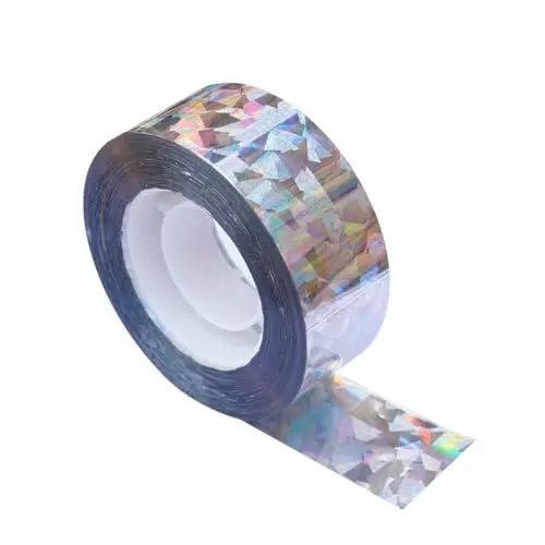 Produktbild: TUPWELY Reflektierendes Band, doppelseitiges Blitzband, Specht, Taubenabwehr, für Garten, Bauernhof, Obstgarten, Hof, 2,4 cm, 4,5 m