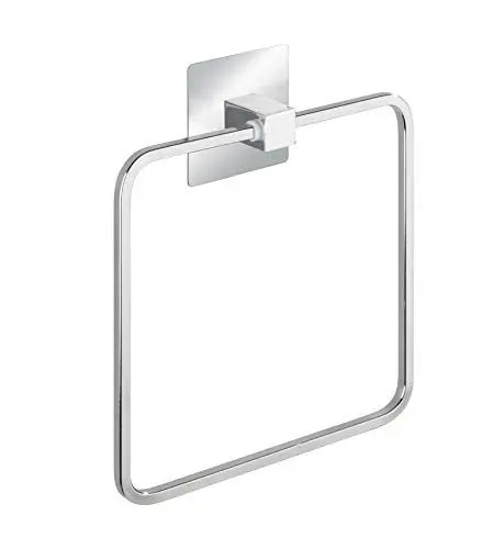 Produktbild: WENKO Turbo-Loc® Edelstahl Handtuchring Quadro Befestigen ohne Bohren Chrom