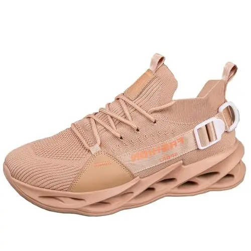 Produktbild: Turnschuhe Herren Damen Sportschuhe Laufschuhe Atmungsaktiv Leichtewichts rutschfeste Gym Fitness Schuhe Fashion Luftpolster SneakerG133 Brown 43