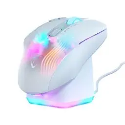 Produktbild: Turtle Beach Kone XP Air – Kabellose, anpassbare und ergonomische RGB-Gaming-Maus, Bluetooth, optischer Sensor 19K DPI, bis zu 100-Stunden-Akku und Ladestation - Weiß