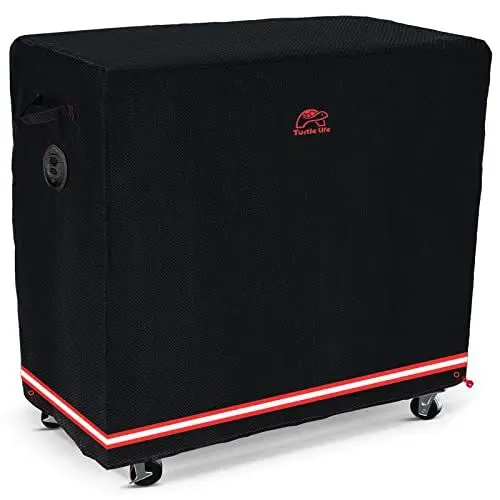 Produktbild: Turtle Life Neue Grillabdeckung mit Umweltfreundlich Waserrdichter PU-Schicht, Grill Abdeckhaube für 3-4 Brenner Gasgrill, Grillabdeckung kein Verblassen innerhalb von 2 Jahren, Schwarz 120x60x100CM