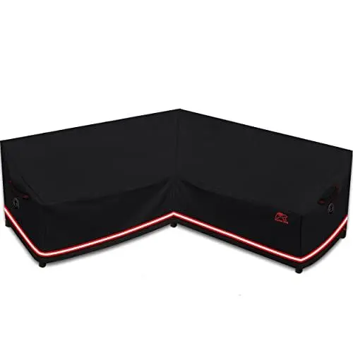 Produktbild: Turtle Life V-Form Gartensofa Abdeckung, Outdoor Sofa Abdeckung Wasserdicht für Eck-Lounge Sofa, V-Form Gartensofa Abdeckung Schwarz, Schwarz, 178cm x 86cm x 86cm