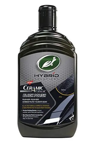 Produktbild: Turtle Wax Hybrid Solutions Keramik-Acryl Politur & Wachs, 500 ml, für schwarze Autos, Kratzerentferner, tiefer Glanz, Schutz, Wasserabperleffekt