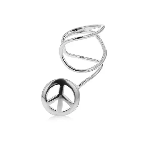 Produktbild: Tuscany Silver Damen-Ohrklemme Sterling Wire Peace Sign Ear Cuff 925 Silber-8.50.0199