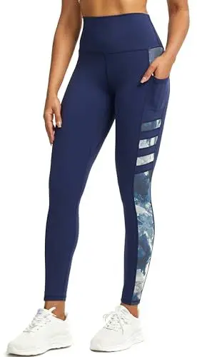 Produktbild: Tuspryt Sport Leggings Damen mit Taschen，Blickdicht Sporthose Damen lang Trainingshose Yogahose Fitnesshose Laufhose Leggings S