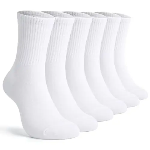 Produktbild: TUUHAW Socken Damen 39-42 6 Paar Tennissocken Damen 39-42 Weiße Socken Herren Baumwolle Sportsocken Wandersocken Laufsocken Herrensocken