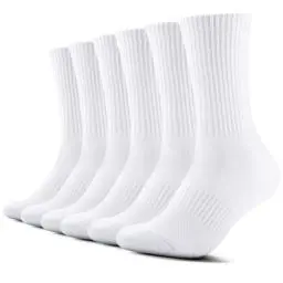 Produktbild: TUUHAW Socken Herren Damen 6 Paar Sportsocken Atmungaktive tennissocken,Weiß 39-42