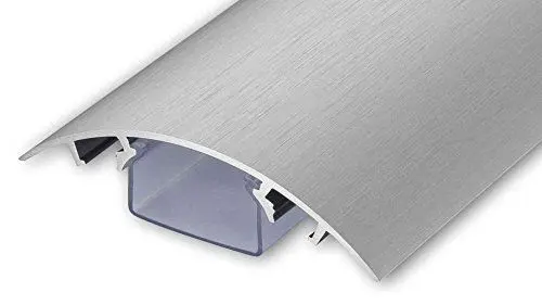 Produktbild: TV Design Aluminium Kabelkanal Edelstahl gebürstet Look in verschiedenen Längen von ALUNOVO (Länge: 50cm)