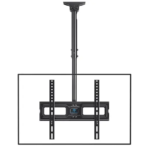 Produktbild: TV-Deckenhalterung – TV-Halterung neigbar und schwenkbar, verstellbar für Bildschirme von 26 bis 65 Zoll – Dachhalterung Full-Motion trägt 50 kg mit VESA 400 x 400 mm