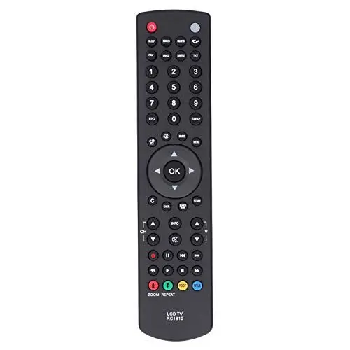 Produktbild: TV-Fernbedienung, Rc1910 Universal-Ersatzfernbedienung Schwarz Keine Programmierung für LCD-Fernseher Erforderlich