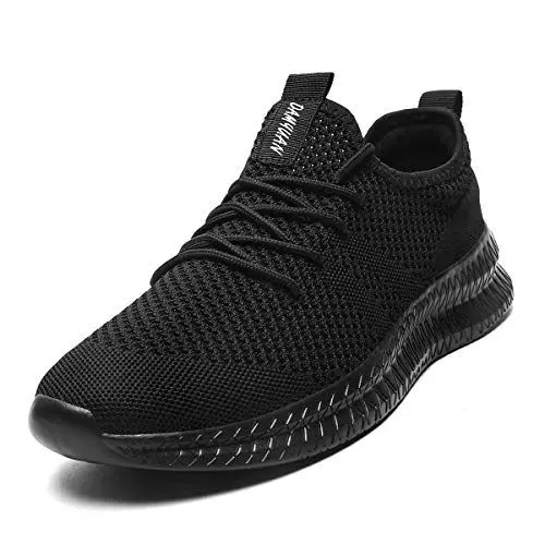 Produktbild: Tvtaop Herren Schuhe Sneaker Laufschuhe Turnschuhe Straßenlaufschuhe rutschfest Leichtgewichts Atmungsaktiv Walkingschuhe Outdoor Joggingschuhe Sportschuhe Freizeitschuhe,Schwarz 42 EU