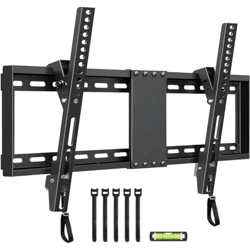 Produktbild: TV-Wandhalterung, geeignet für die meisten 94-203 cm (37-82 Zoll) LED-LCD-Plasma-Fernseher, universell neigbare TV-Wandhalterung, max. VESA 600 x 400 mm, maximale Tragfähigkeit 60 kg, mit Wasserwaage