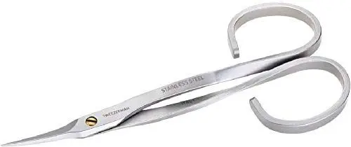 Produktbild: TWEEZERMAN Nagelhautschere (Präzisionsspitzen für Präzise Entfernung von Nagelhaut, Rostfreier Edelstahl), Silber