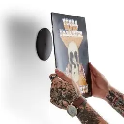 Produktbild: Twelve inch Vinyl Schallplatten Wandhalterung - Art Deco aus Bambusholz für stilvolles LP Album Display