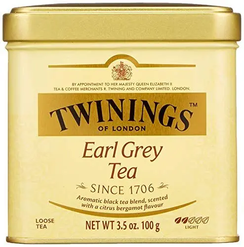 Produktbild: Twinings Earl Grey Schwarztee Dose 100 g, Schwarzer Tee aus China, mit feinstem Bergamotte-Aroma ∙ Tea 6er Pack (6 x 100 g)