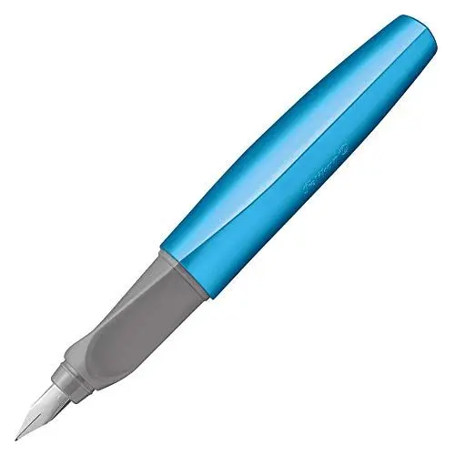 Produktbild: Pelikan Twist Füllhalter, Edelstahl-Feder in Strichbreite M inkl. 2 Tintenpatronen, frosted blue, 1 Stück