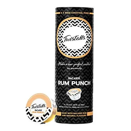 Produktbild: TWISTAILS Cocktail Pods - BACARDÍ Rum-Punch-Cocktails Nachfüllpack (6 x 50 ml)