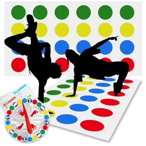 Produktbild: Twister Spiel für Kinder,Twister Für Kinder Und Erwachsene,Twister-Spiel mit Spielmatte,Geeignet Für Innen Kinder im Freien Fähigkeiten Spiele Garten Spiele Erwachsene Partei