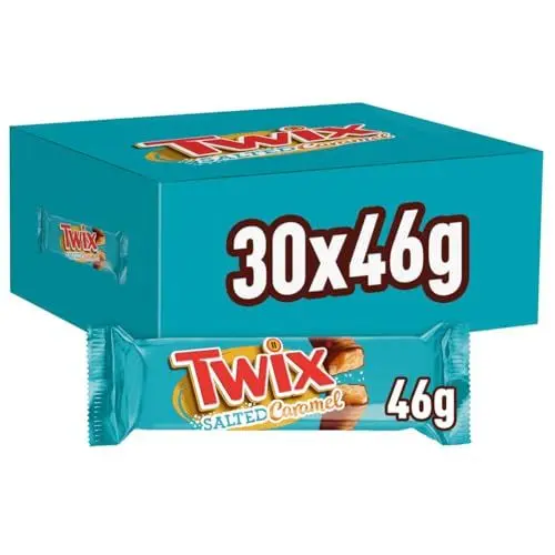 Produktbild: Twix Salted Caramel Schokoriegel | Großpackung Schokolade | 30 Doppelriegel (30 x 46g)