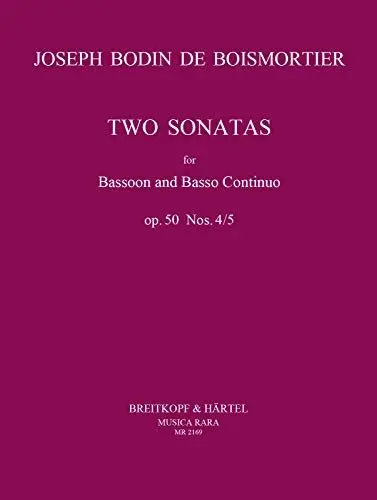 Produktbild: Two sonatas for bassoon and basso continuo / Zwei Sonaten für Fagott und Basso continuo: opus 50, nos. 4-5