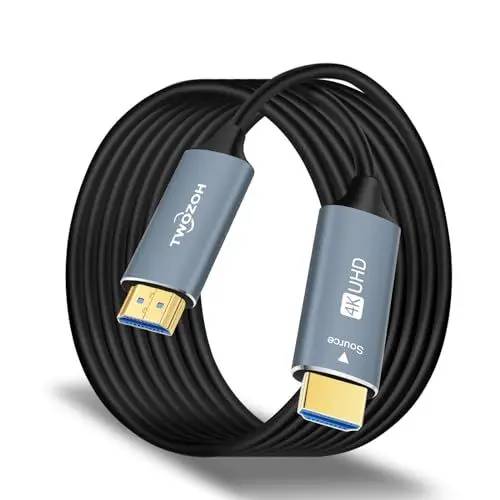 Produktbild: Twozoh HDMI Glasfaser Kabel 50M, HDMI Optisches Kabel 2.0 4K/60Hz (4:4:4 HDR10 HDCP2.2) 1440p 144Hz 18Gbps High Speed UHD Fiber Optic HDMI Kabel