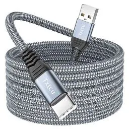 Produktbild: Txtcu USB C Kable 4M, Extra Lang USB C Ladekabel Nylon PS5 Controller Ladekabel USB Typ C Kable für Samsung Galaxy S22/S21/S20,Note 10 9 8,PS5,LG V30 V20 G6 G5,Moto,Huawei P30 Mate30,Sony Xperia XZ