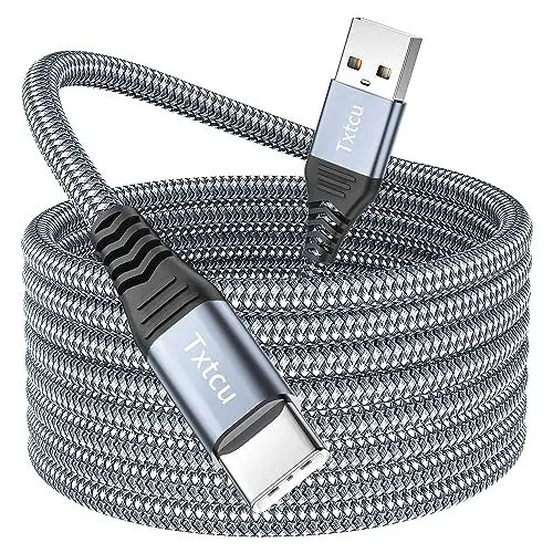 Produktbild: Txtcu USB C Kable 4M, Extra Lang USB C Ladekabel Nylon PS5 Controller Ladekabel USB Typ C Kable für Samsung Galaxy S22/S21/S20,Note 10 9 8,PS5,LG V30 V20 G6 G5,Moto,Huawei P30 Mate30,Sony Xperia XZ